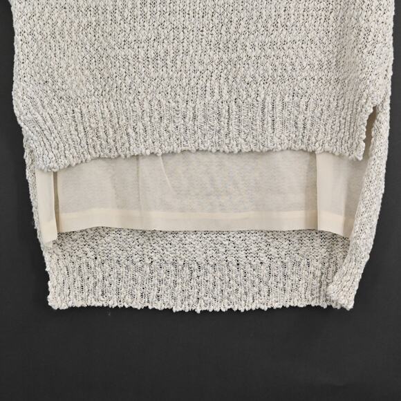 PHILLIP LIM Sweater Womens Size XS Linen Blend Knit Sleeveless Neutral Granola - Picture 6 of 10